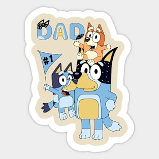 Best Dad Ever - Bluey Family Sticker